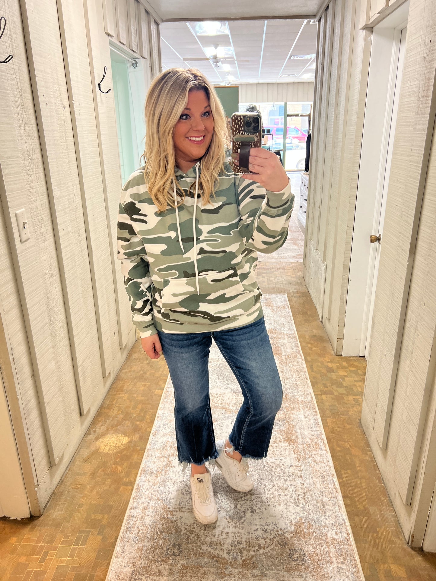 Melby Jo Sage Camo Hoodie