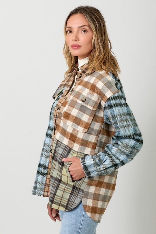 Mixed Plaid Shacket