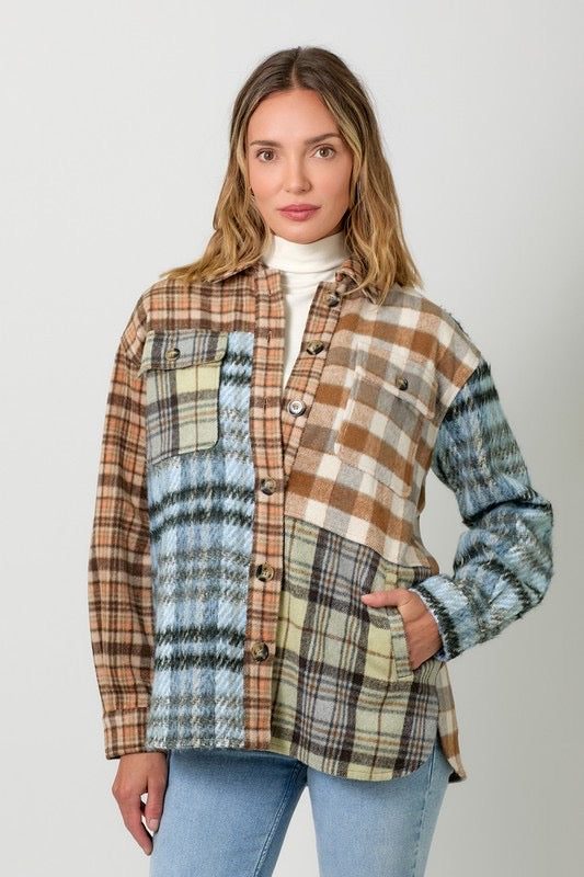 Mixed Plaid Shacket