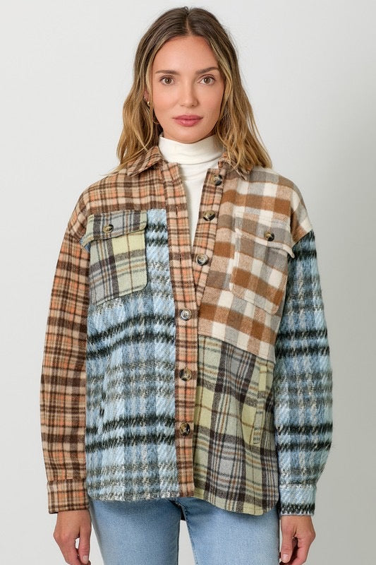 Mixed Plaid Shacket