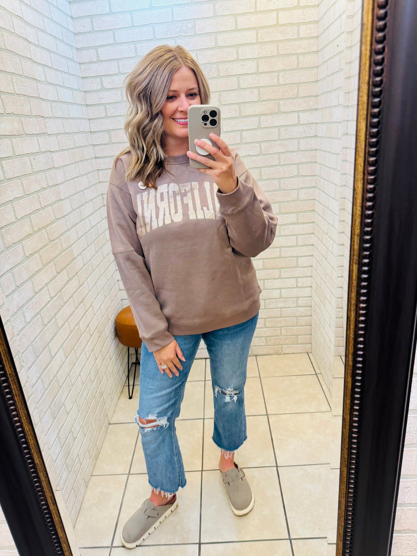 Vintage Havana - Taupe California Sweatshirt