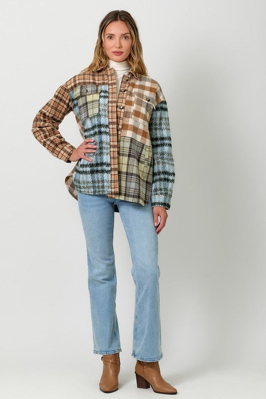 Mixed Plaid Shacket