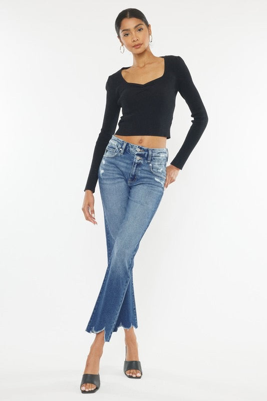 Kancan High Rise Slim Straight Jeans