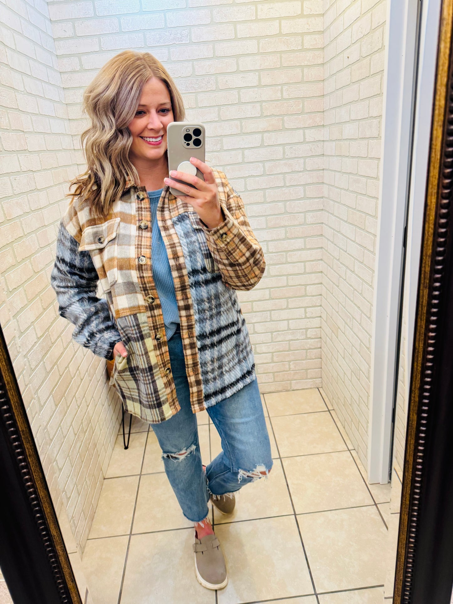 Mixed Plaid Shacket