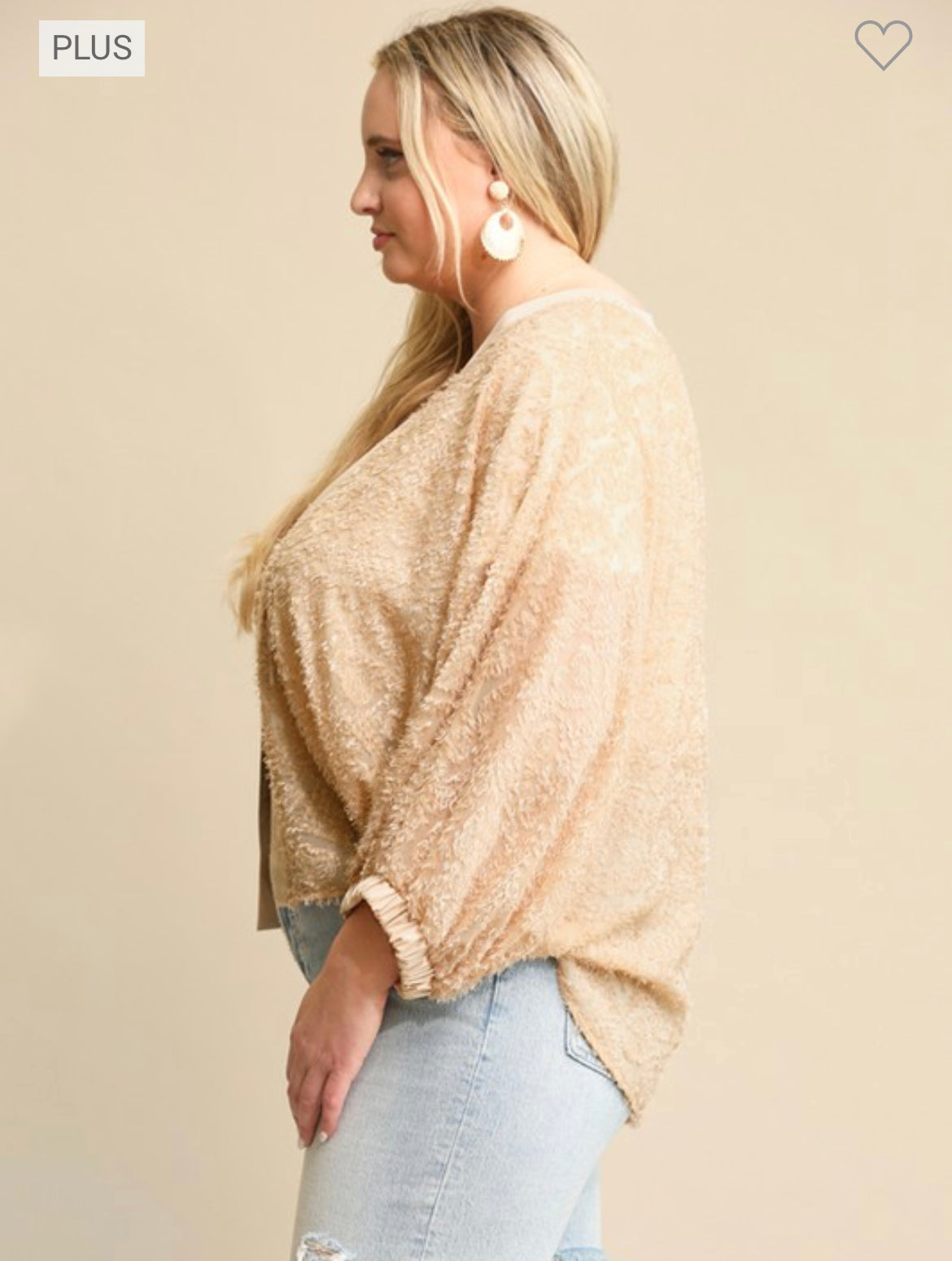 Curvy Champagne Cardigan