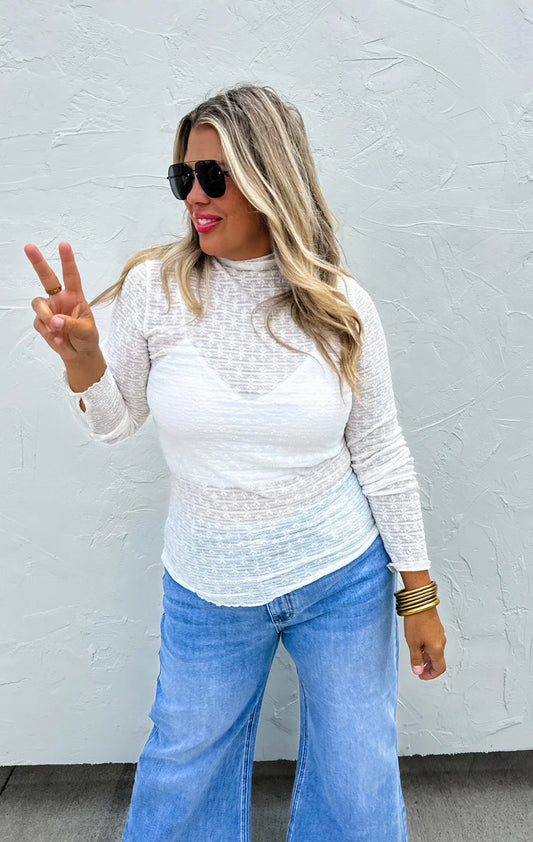 Juliette Lace Top in White