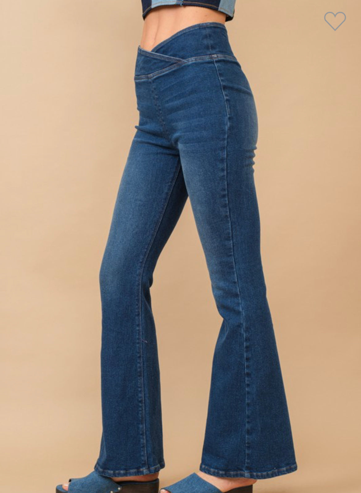 Front overlap Bell Jeans