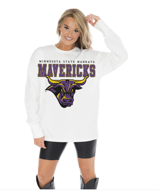 MSU Mavericks Big Goals Oversized Long Sleeve Tee