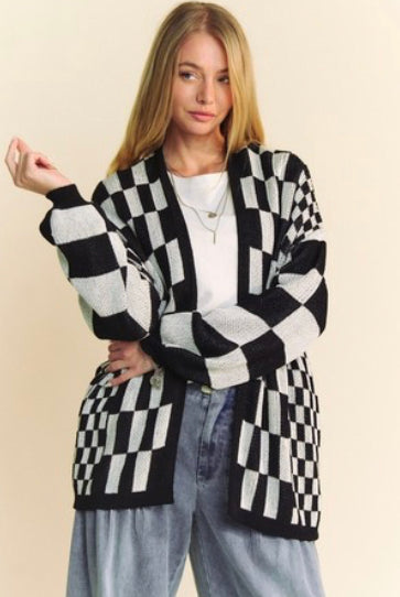 Checkered Cardigan