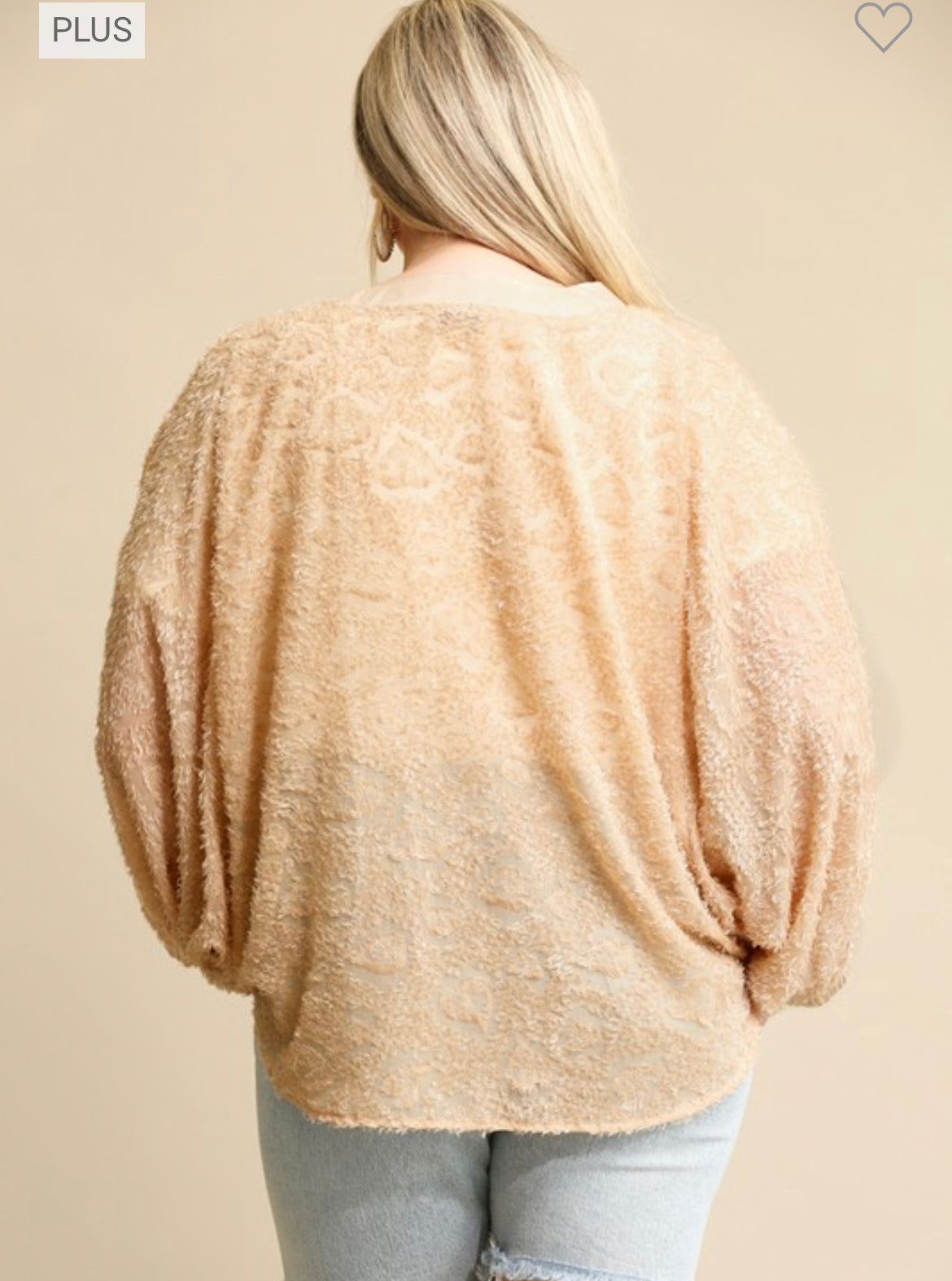 Curvy Champagne Cardigan