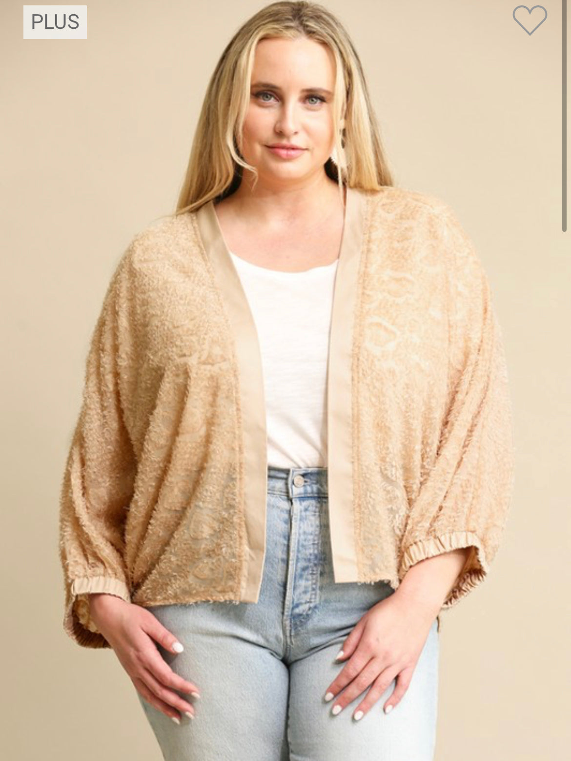 Curvy Champagne Cardigan