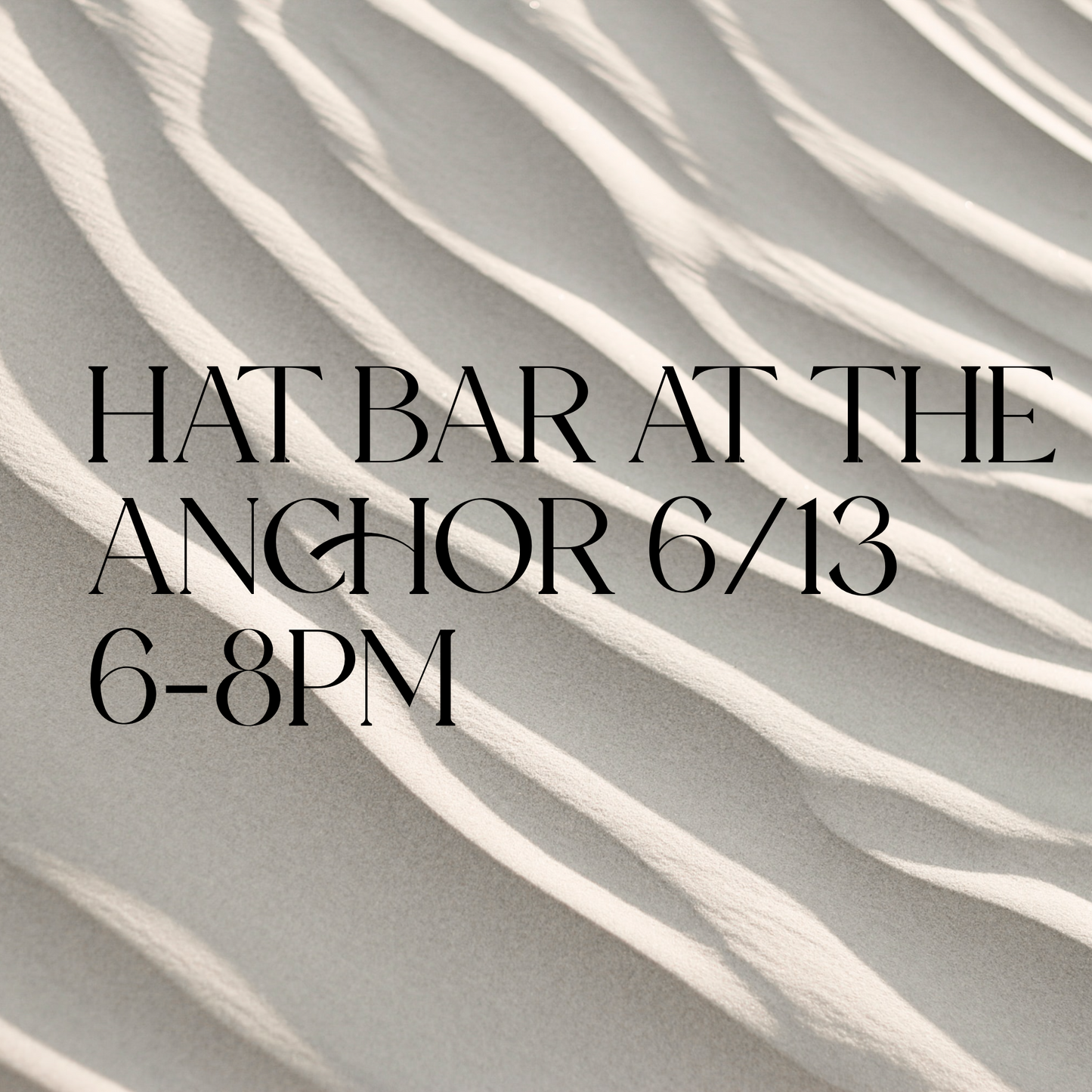 Hat Bar at the Anchor 6/13