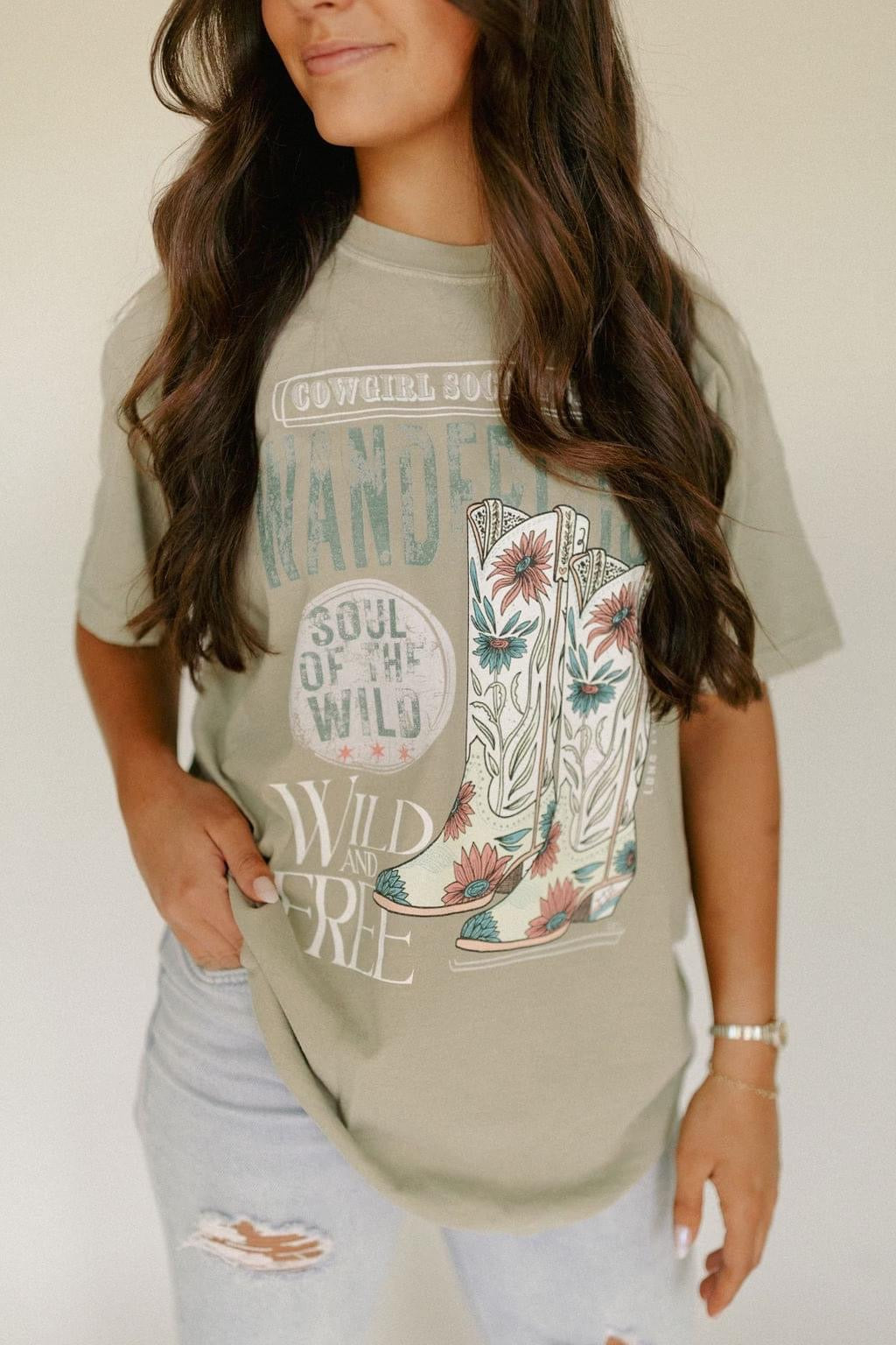 Wild & Free Cowgirl Tee