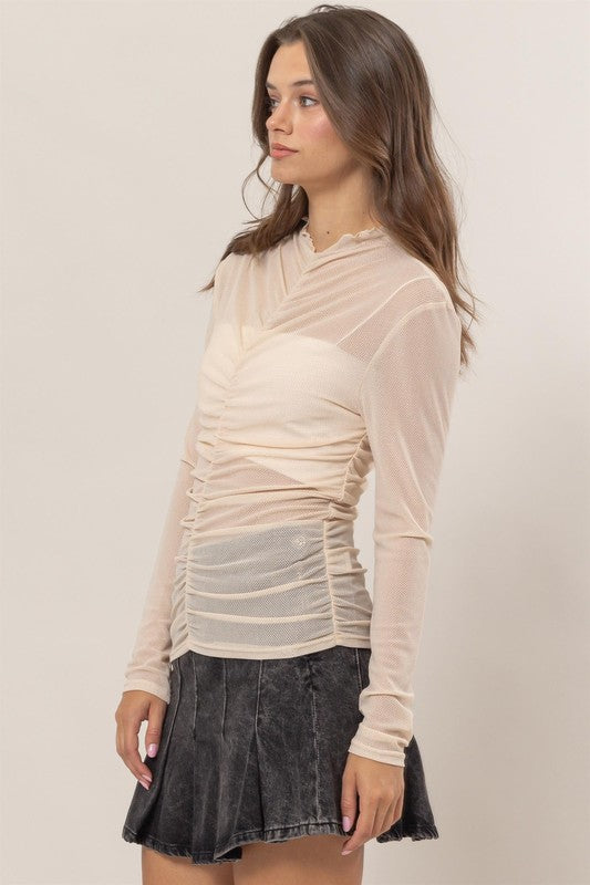 Shimmer Mesh Top