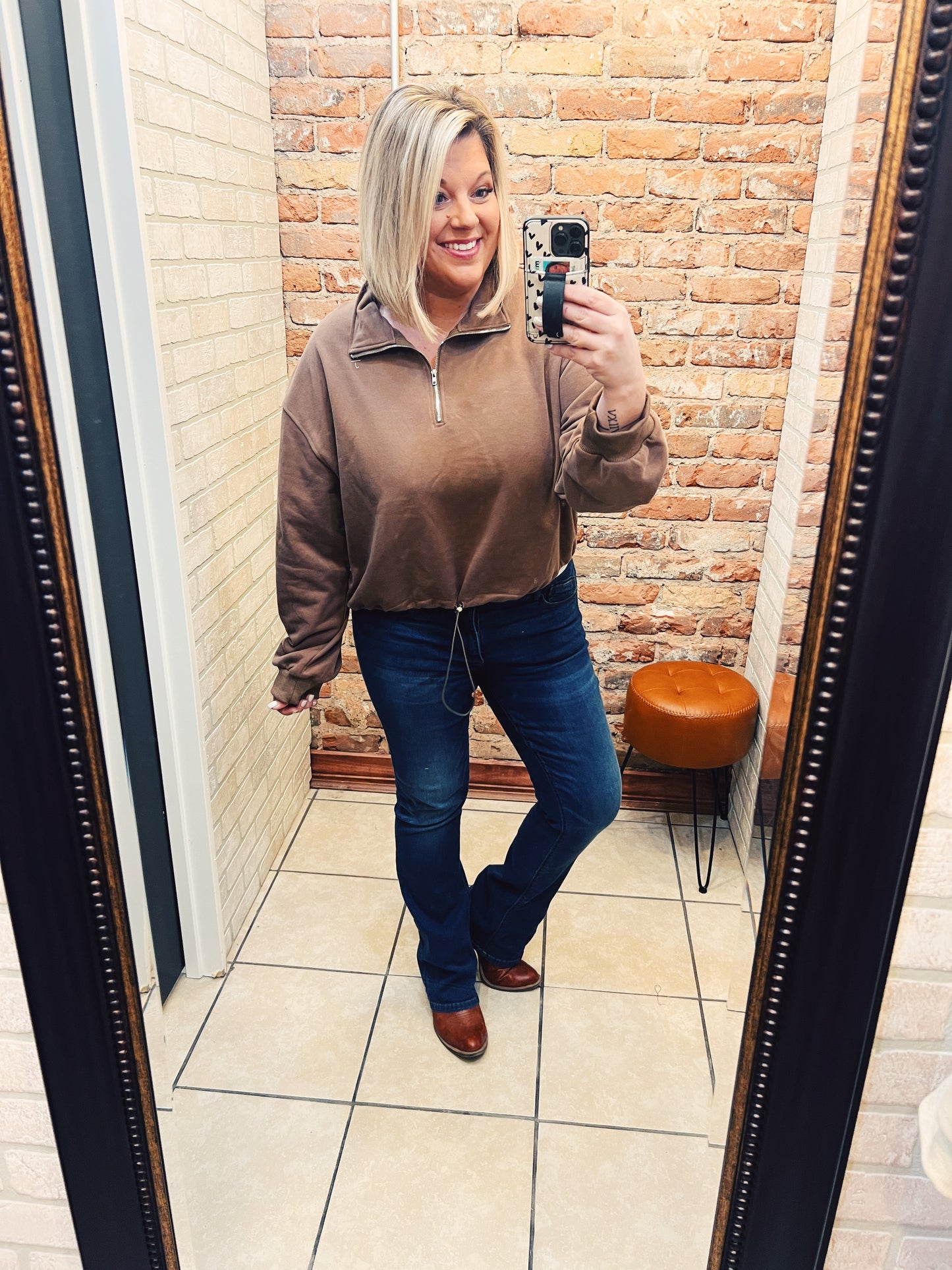 Melby Jo Half Zip Cinch Pullover