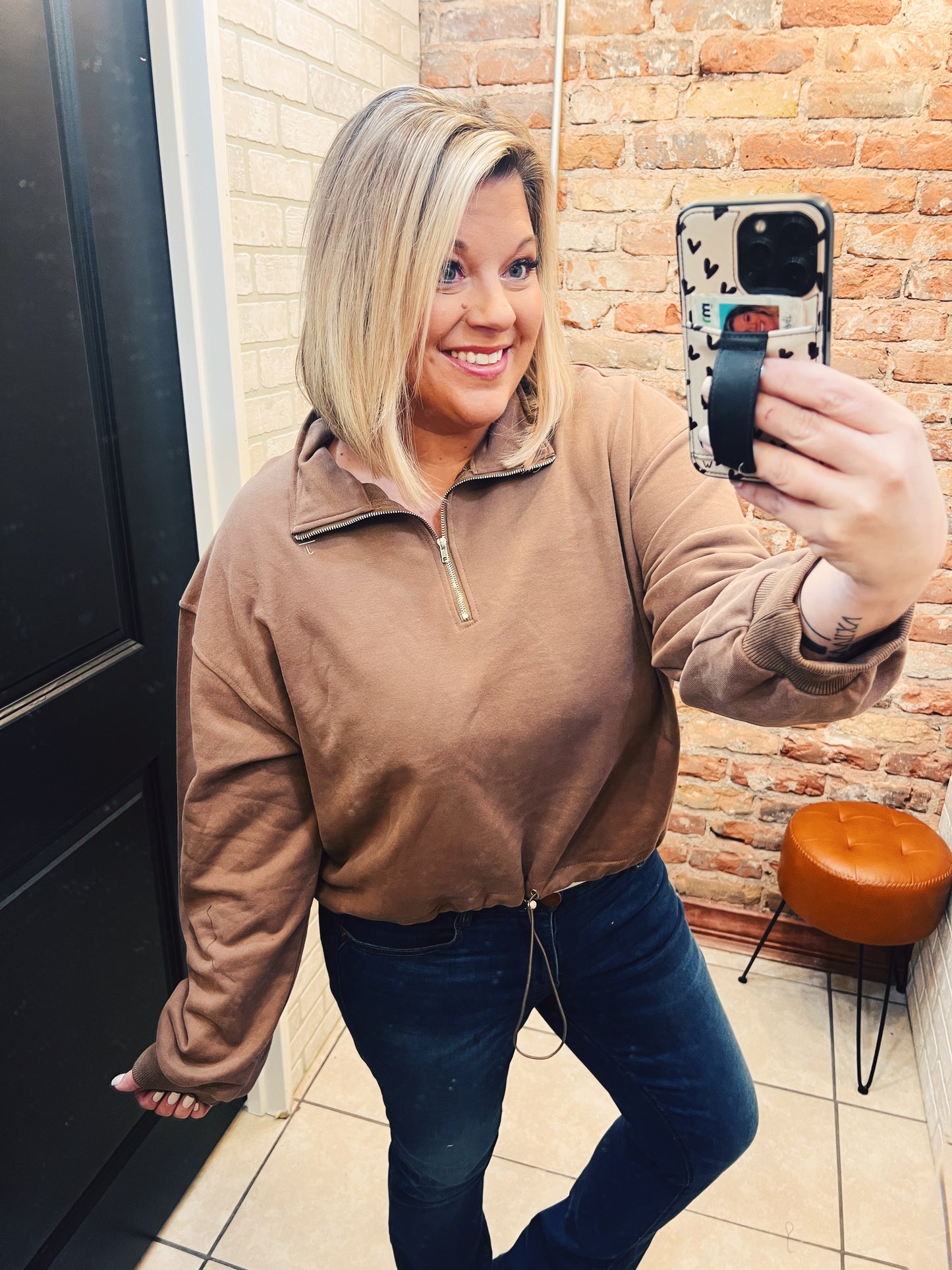 Melby Jo Half Zip Cinch Pullover