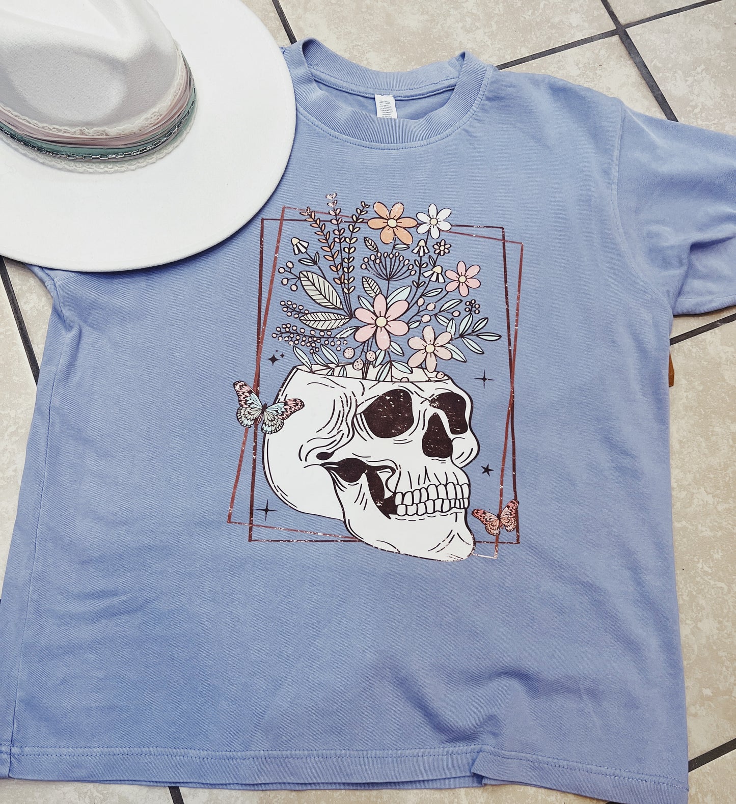 Floral Skeleton Graphic Tee