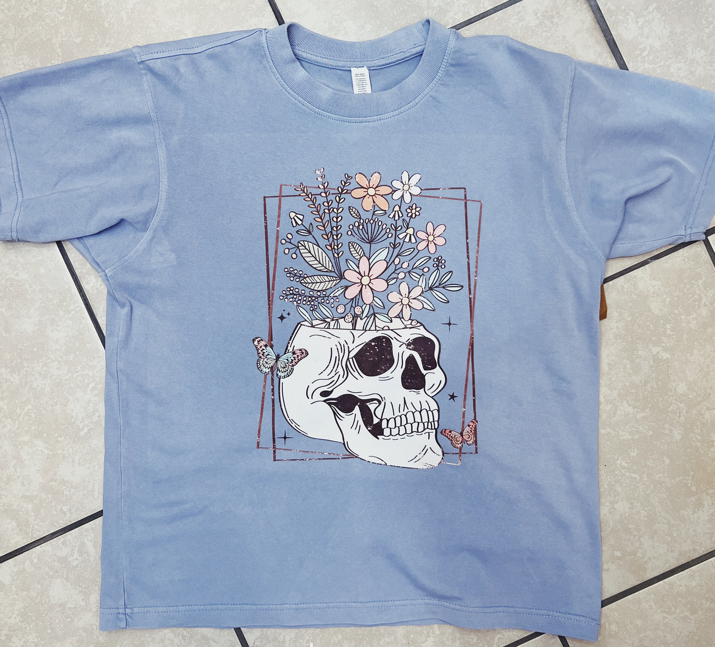 Floral Skeleton Graphic Tee